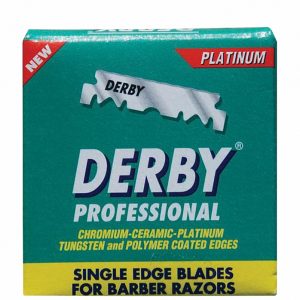 Derby Professional Single Edge Blades – Сменные лезвия для бритья односторонние для шаветки, 100 шт