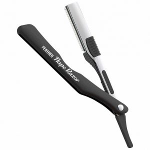 Feather Бритва для сведения на нет черная Nape Razor NR-K black