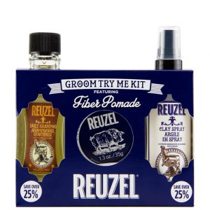 Reuzel Подарочный набор для ухода за волосами Groom Try Me Kit Fiber Pomade